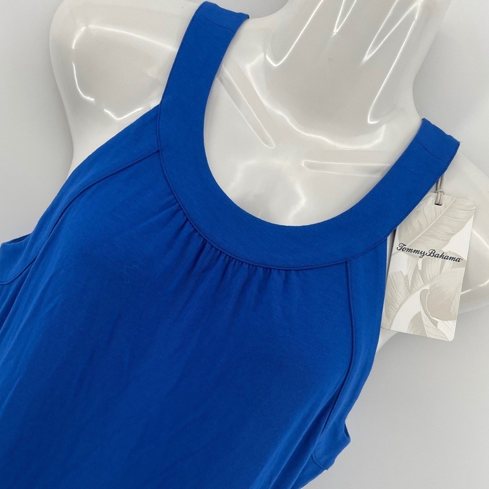 Tommy Bahama Tambour Short Dress Cobalt Sea Blue Sleeveless XS TW617121